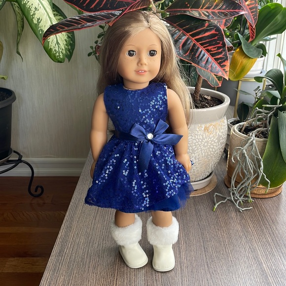 HOT Celebration Dress American Girl Doll Holiday Dress American